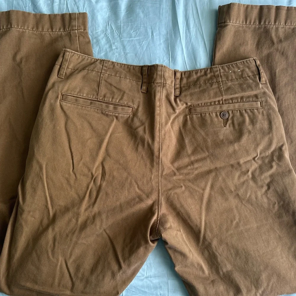 J. Crew Tan Button-Up Trousers
